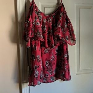 Red &gray top
